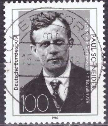 GERMANY 1989 The 50th Anniversary of the Death of Paul Schneider, Priest ULH R22 SG 2284