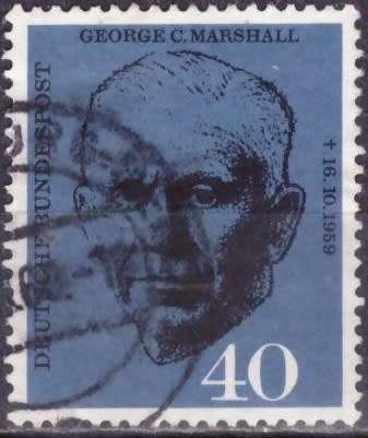 GERMANY 1960 The 1st Anniversary of the Death of G. C. Marshall ULH CV R77 SG1258