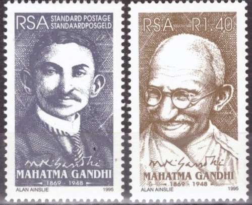 SOUTH AFRICA 1995 The 125th Birth Anniversary (1994) of Mahatma Gandhi UMM SET