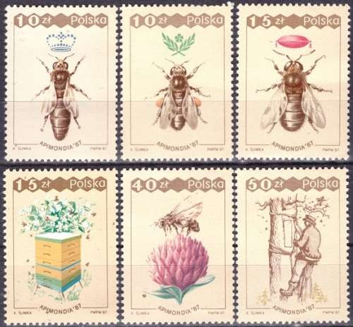 POLAND 1987 World Congress for Beekeeping Apimondia `87 in Warsaw UMM CV R53.20 M 3106-11