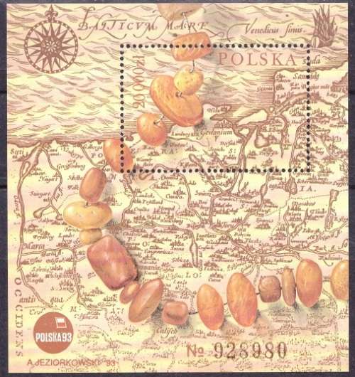 POLAND 1993 International Philatelic Exhibition Polska `93 in Poznan UMM CV R76 M 121