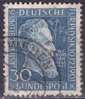 GERMANY 1951 The 50th Anniversary of Wilhelm Röntgen`s Nobel Prize in Physics ULH CV R525 SG 1073