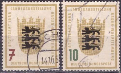 GERMANY 1955 The Baden-Württemberg Exhibition ULH  CV R183.70 SG 1138/9