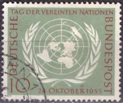 GERMANY 1955 The 10th Anniversary of The United Nations ULH  CV R130.20 SG 1147