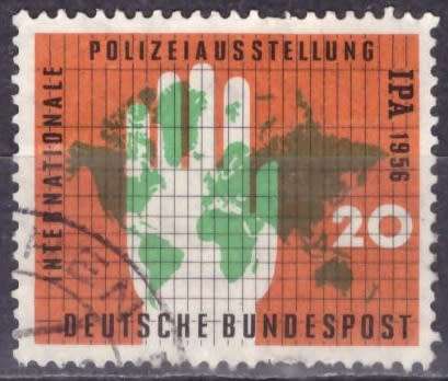 GERMANY 1956 International Police Exhibition ULH  CV R94.50 SG 1166