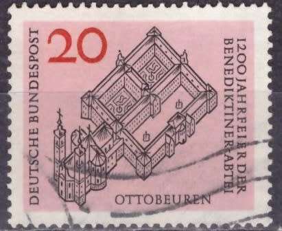 GERMANY 1964 The 1200th Anniversary of the Benedictine Monastery Ottobe ULH CV R10.50 SG 1341