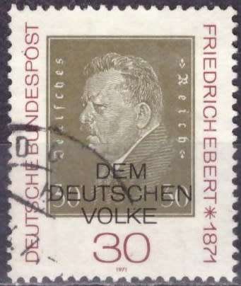 GERMANY 1971 The 100th Anniversary of the Birth of Friedrich Ebert ULH CV R10.50 SG 1568