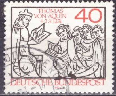GERMANY 1974 The 700th Anniversary of the Death of Thomas von Aquin, Theologia ULH CV R10.50 SG 1694