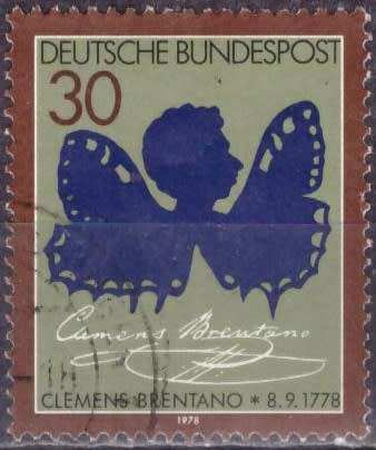 GERMANY 1978 The 200th Anniversary of the Birth of Clemens Brentano, Poet ULH CV R10.50 SG 1869