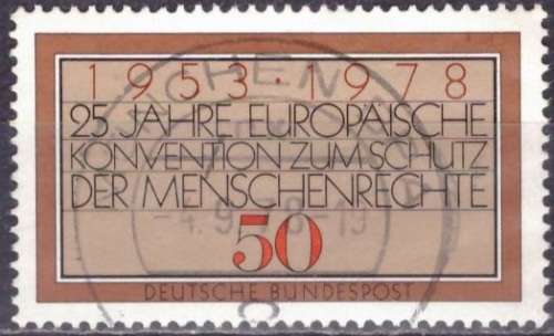 GERMANY 1978 Protection of Human Rights ULH CV R10.50 SG 1870