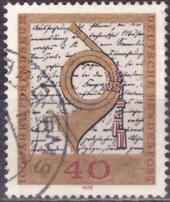 GERMANY 1972 The 100th Anniversary of the Postal Museum ULH CV R10.50 SG 1627