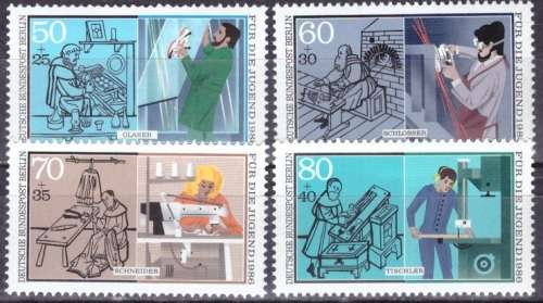 BERLIN 1986 Youth Welfare - Trades UMM SET CV R194.20 SG B716-19