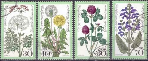 GERMANY 1977 Charity Stamps - Flowers ULH CV R73.50 SG 1839-42