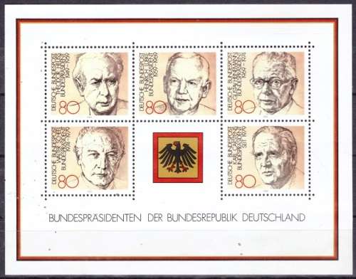 GERMANY 1982 Presidents of the Federal Republic UMM CV R157.50 SG MS2010