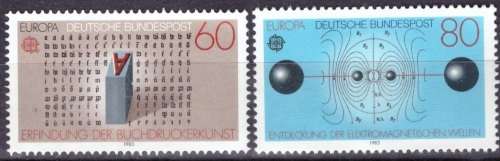 GERMANY 1983 EUROPA Stamps - Inventions UMM CV R115.50 SG 2025/6