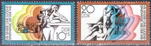 DDR 1981 Youth Sports UMM SET CV R32 SG E2330/1