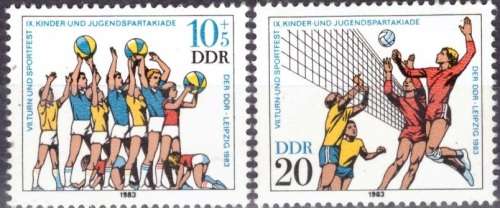 DDR 1983 Youth Sports UMM SET CV R29 SG E2532/3