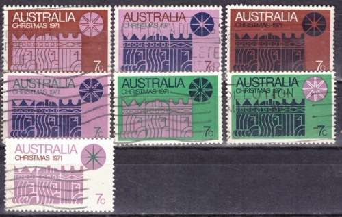 AUSTRALIA 1971 Christmas ULH SET CV R88 436-442