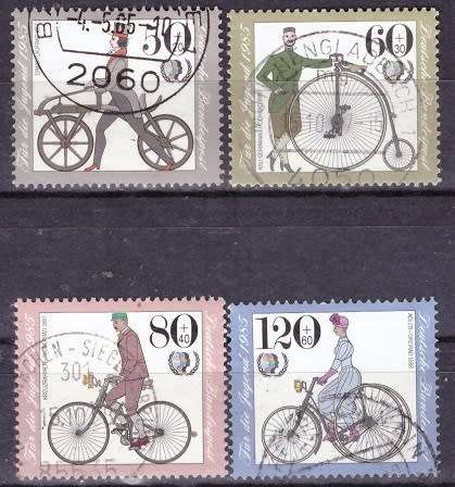 GERMANY 1985 Youth Hostel - Bicycles UNH SET CV R173 SG 2092-95