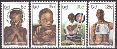 BOPHUTHATSWANA 1981 International Year of Disabled Persons UMM SACC 68-71