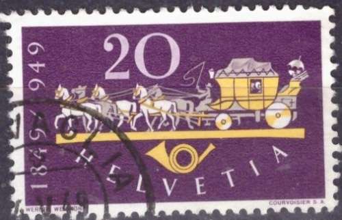 SWITZERLAND 1949 The 100th Anniversary of the Swiss Post ULH CV R8.40 SG 501