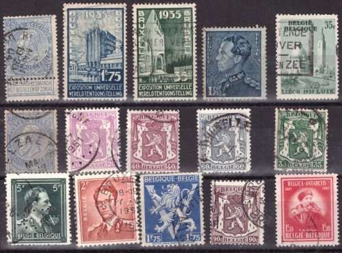 UNCHECKED BELGIUM SELECTION BID PER STAMP TO TAKE ALL CARD EXCLUDED