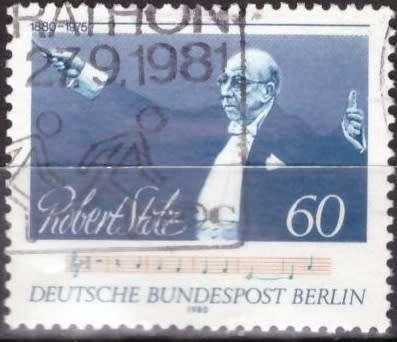 BERLIN 1980 The 100th Anniversary of Robert Stolz` Birth - Composer ULH CV R28.60 SG B599