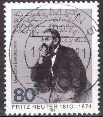 GERMANY 1985 The 175th Anniversary of the Birth of Fritz Reuter, Writer ULH CV R16.80 SG 2111
