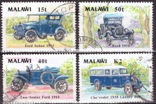 MALAWI 1990 Vintage Vehicles ULH CV R274 SG 833-36