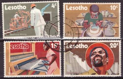 LESOTHO 1971 Technical and Economic Development UNH CV R54.60 SG 215-18