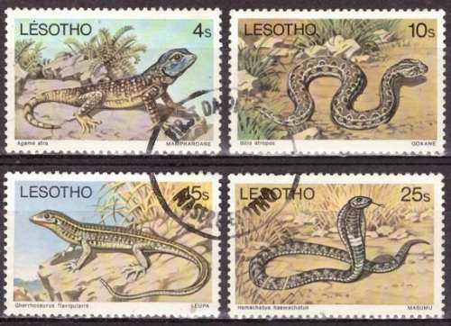 LESOTHO 1979 Reptiles UNH CV R52.50 SG 371A-374A