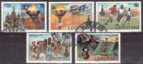 LESOTHO 1980 Olympic Games - Moscow, USSR UNH CV R26.20 SG 392-96