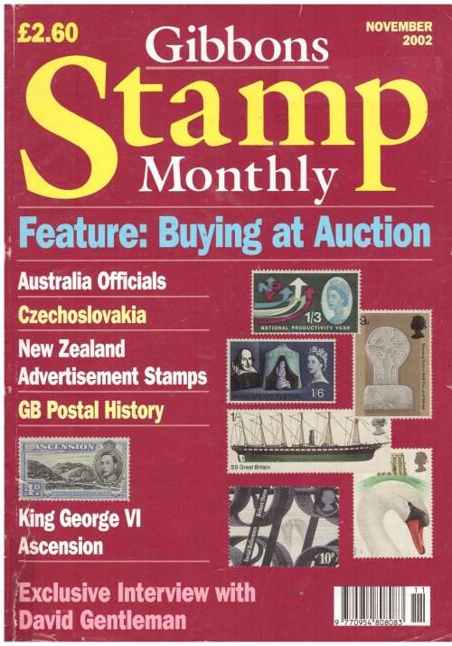 GIBBONS STAMP MONTHLY NOVEMBER 2002