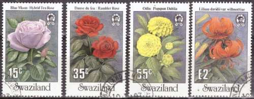 SWAZILAND 1987 Garden Flowers UNH CV R305 SG 533-36