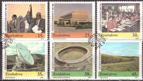 ZIMBABWE 1990 The 10th Anniversary of Independence UNH CV R75 SG 786-91