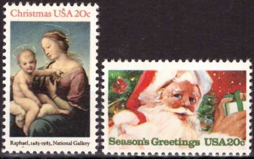 USA 1983 Christmas Stamps UMM CV R29 SG2056-57
