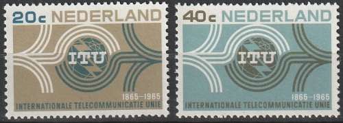 NETHERLANDS 1965 The 100th Anniversary of the UIT UMM CV R18 SG 992-3