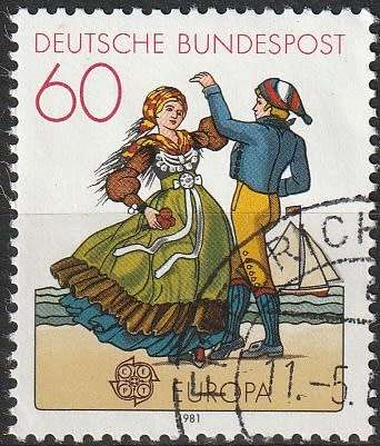 GERMANY 1981 EUROPA Stamps - Folklore ULH CV R11 SG1961