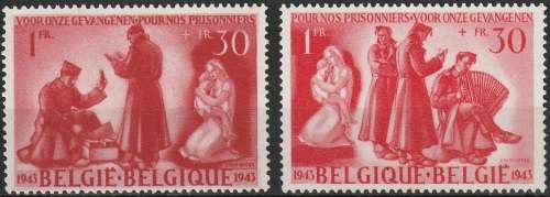BELGIUM 1943 Charity stamps UMM CV R6132 SG 1013-4
