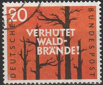 GERMANY 1958 Information about Forest Fire ULH CV R18-90 SG 1202