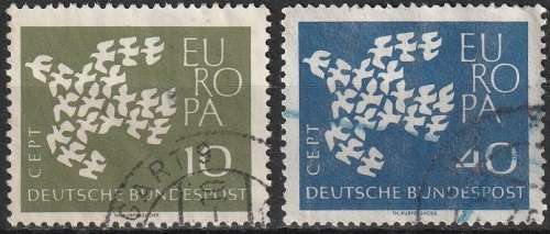 GERMANY 1961 EUROPA Stamps ULH CV R27-30 SG 1281-2