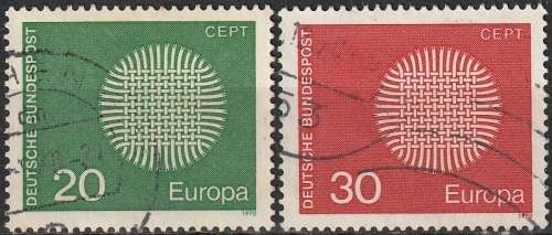 GERMANY 1970 EUROPA Stamps ULH CV R16-80 SG 1520-1