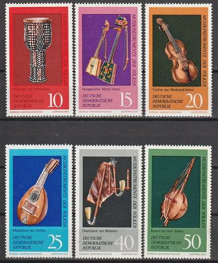 DDR 1971 Folk Music Instruments UMM CV R60 SG E1428-33