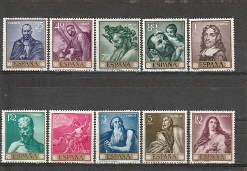 SPAIN 1963 Paintings - Jose de Ribera - Stamp Day MM CV R540 SG E1559-68