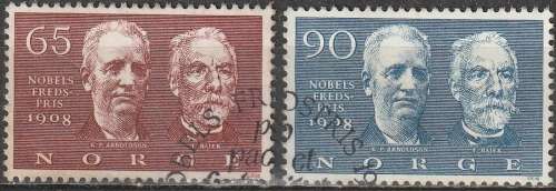 NORWAY 1968 The 60th anniversary of the Nobel Peace Prize UNH CV R66 SG 621-22