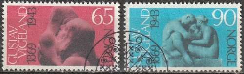 NORWAY 1969 The 100th anniversary of the birth of the sculptor Gustav Vigeland UNH CV R40 SG 638-9