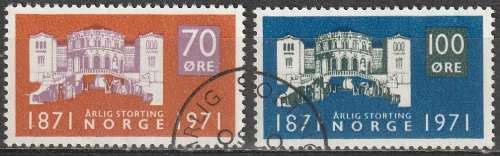 NORWAY 1971 The 100th anniversary of the yearly sessions of the Storting UNH CV R40 SG 663-4