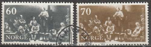 NORWAY 1971 The 200th anniversary of the birth of Hans Nielsen Hauge UNH CV R25 SG 667-8