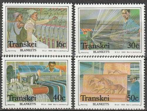 TRANSKEI 1988 Blanket Factory UMM SET SACC 220-223