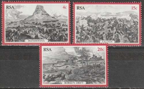RSA 1979 The 100th Anniversary of the Zulu War UMM SET SACC 463-465